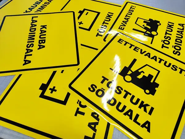 Ohutuskleebised – info-, ohutus- või teabekleebised