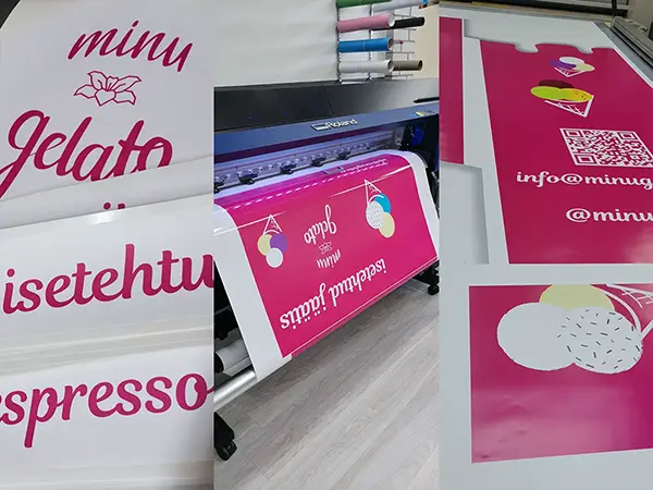 Minu Gelato kleebiste trükk ja ettevalmistamine